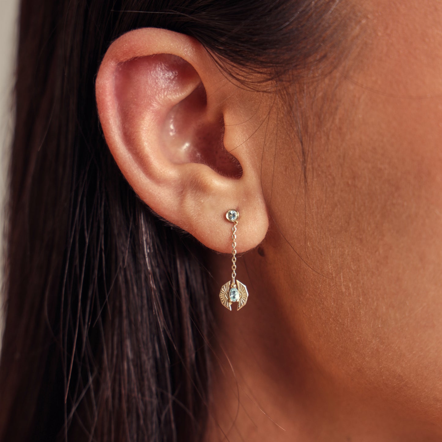 Glorious Scarab Mini Earring