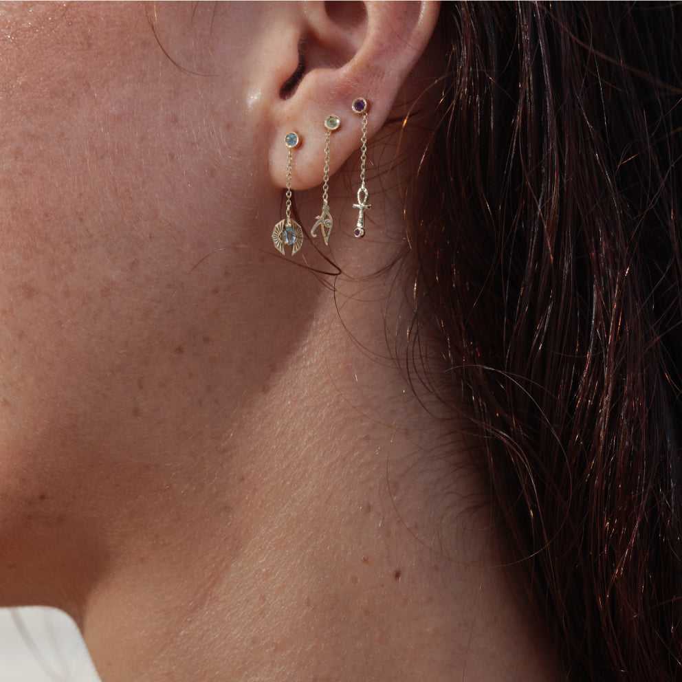 Glorious Scarab Mini Earring